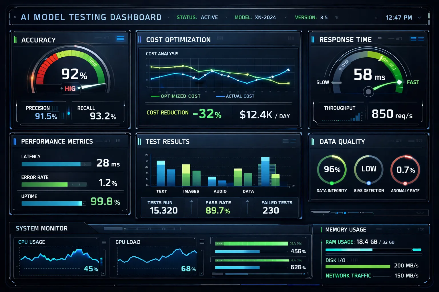 AI Testing Dashboard